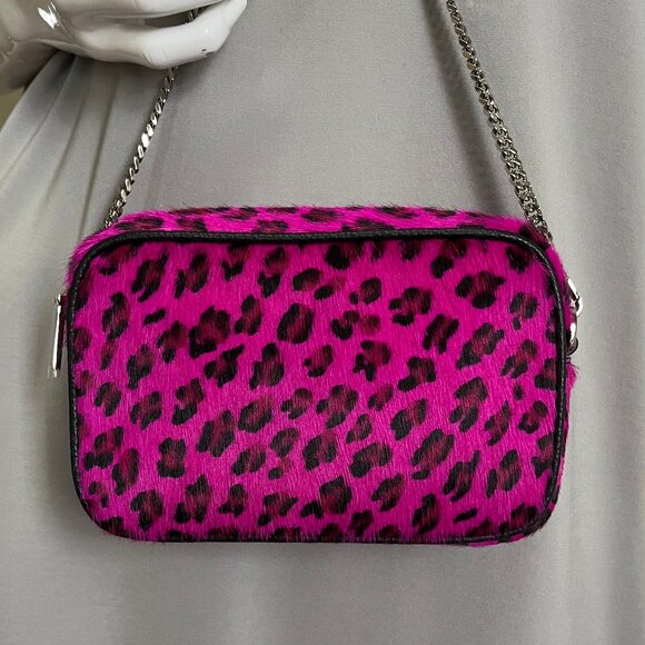 Authentic Golden Goose Star Bag - Fuschia Leopard Print - Picture 3 of 16